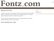 Tablet Screenshot of fontz.com